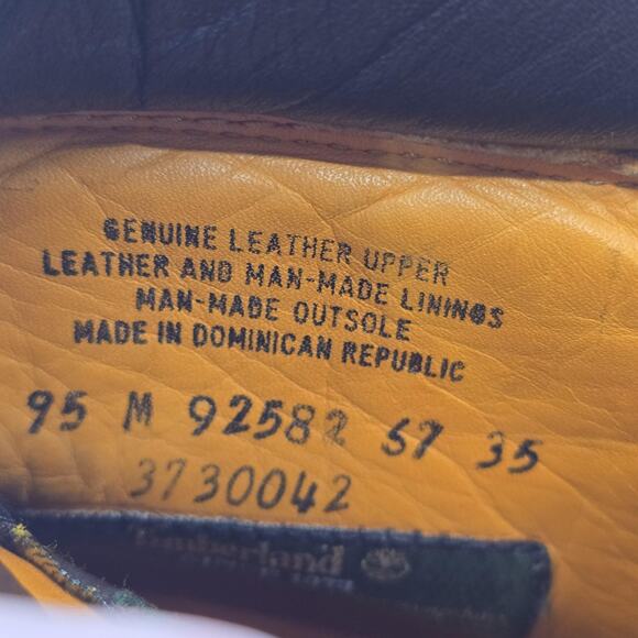 Timberland Boots Mens Size 9.5 Brown Leather Ankle Combat Work Lug Sole 92582